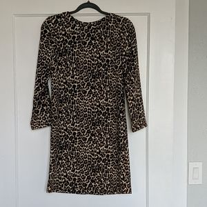 NWOT Leopard print long sleeve dress